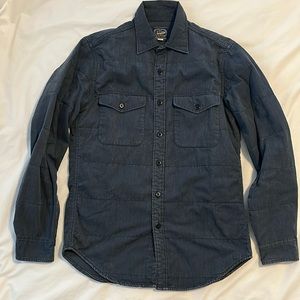 J.Crew Blue Quilted Shirt Jacket Overshirt